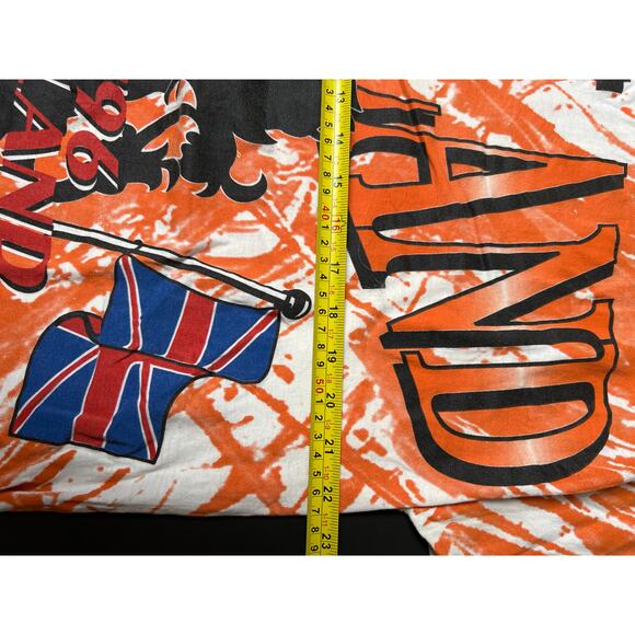 Vintage INSANE Holland vs Wembley England 96" Size XL Soccer World Cup AOP - Picture 4 of 6